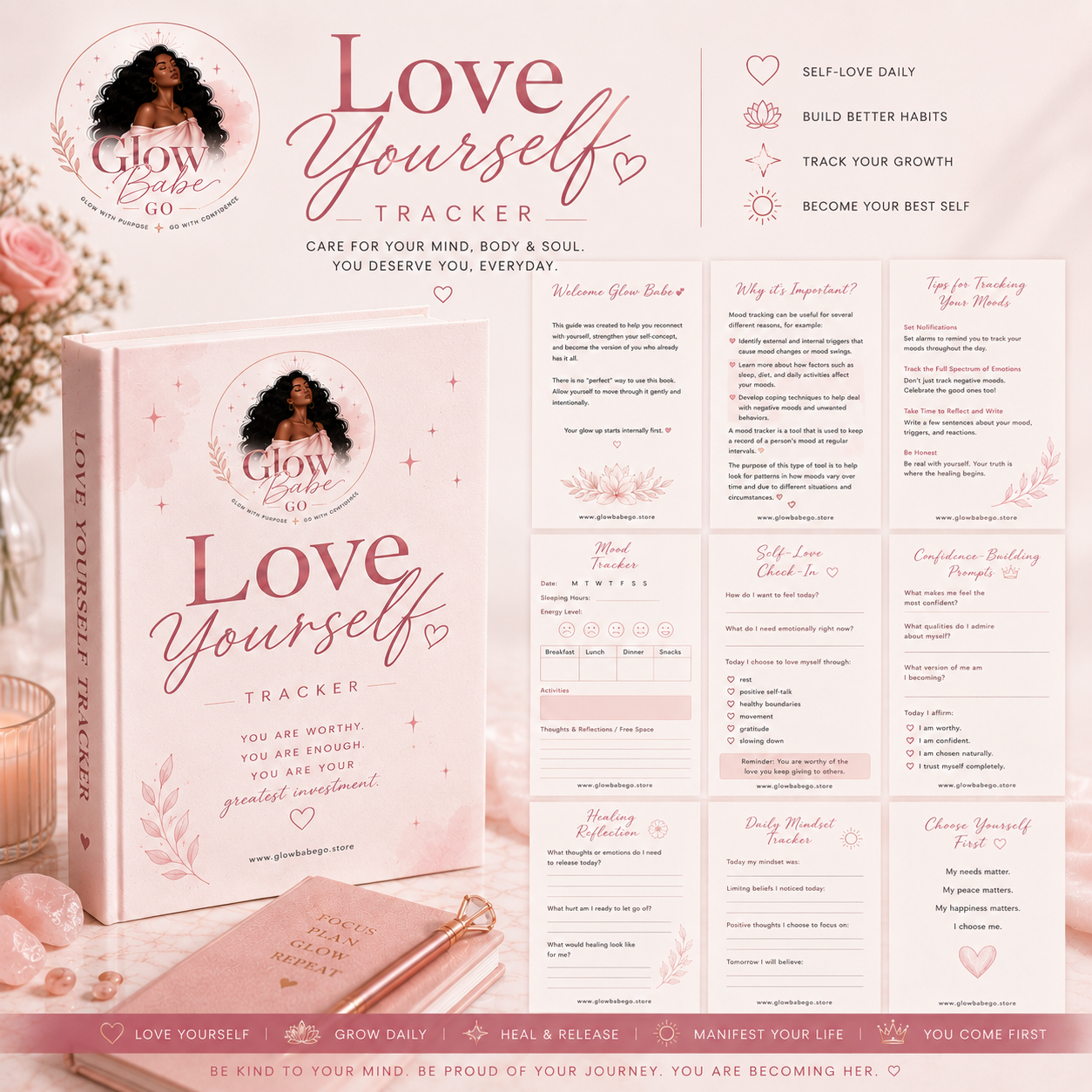 Love Yourself Tracker: Your Self-Love & Mindset Companion