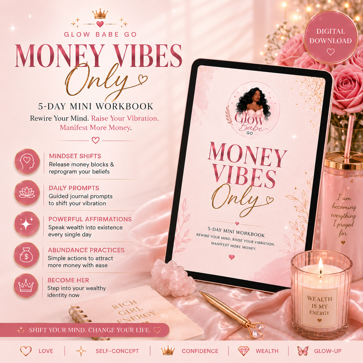 Money Vibes Only eBook - 5 Days to Reset Your Wealth Mindset